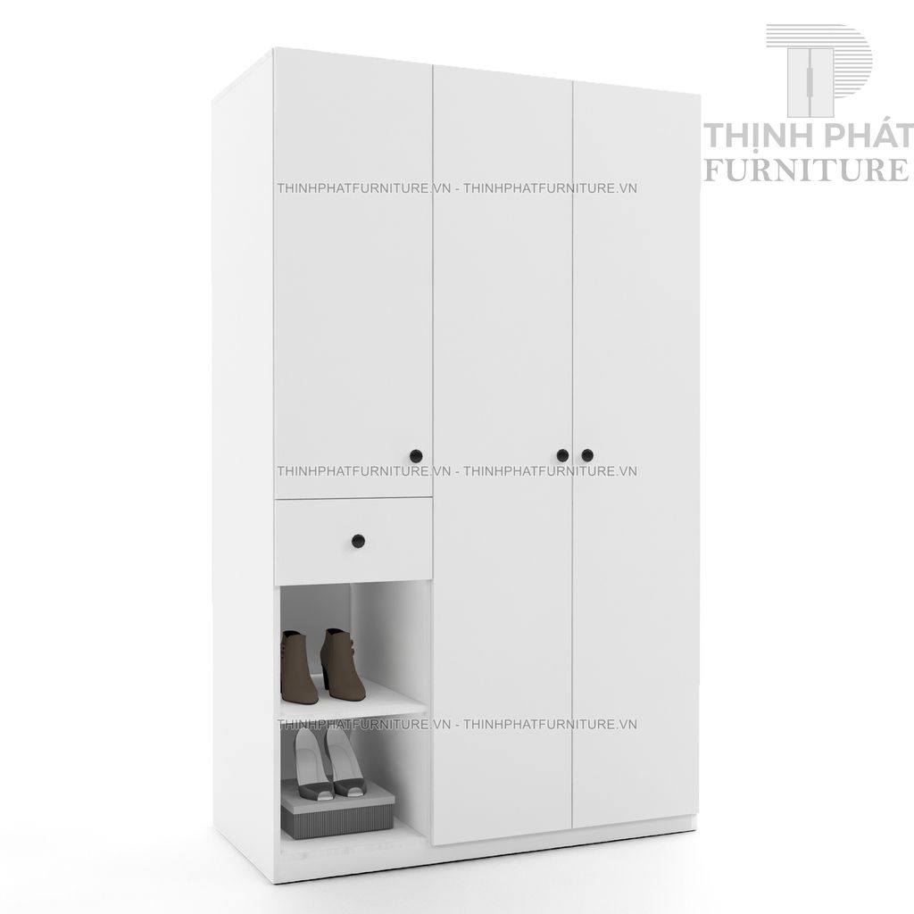 Tủ Quần Áo 1m2 X 2m Thiết Kế Phá Cách Gỗ Mdf Phủ Melamine