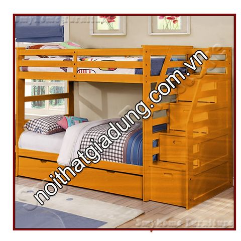 Giường 3 tầng 165 vàng oak