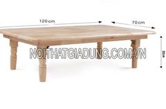 Bàn trà chân tiện 70 x 120 - Tự nhiên