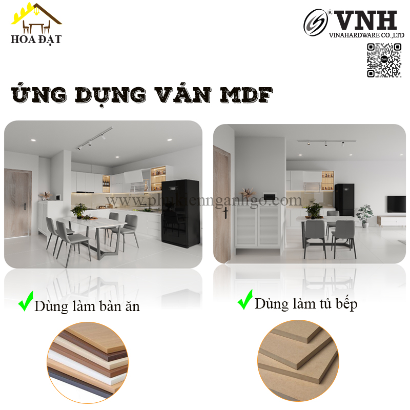 Ván MDF phủ melamin dán cạnh kích thước 600x1200x18mm