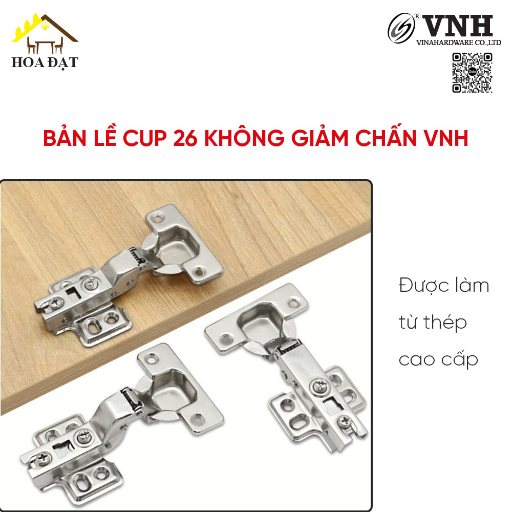 Bản lề cup 26 không giảm chấn, đế cố định