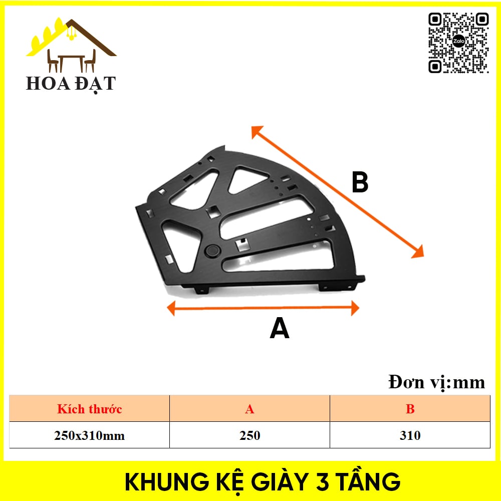 Bản lề tủ giày (kệ giày) thông minh 3 tầng sắt sơn tĩnh điện VNH286100