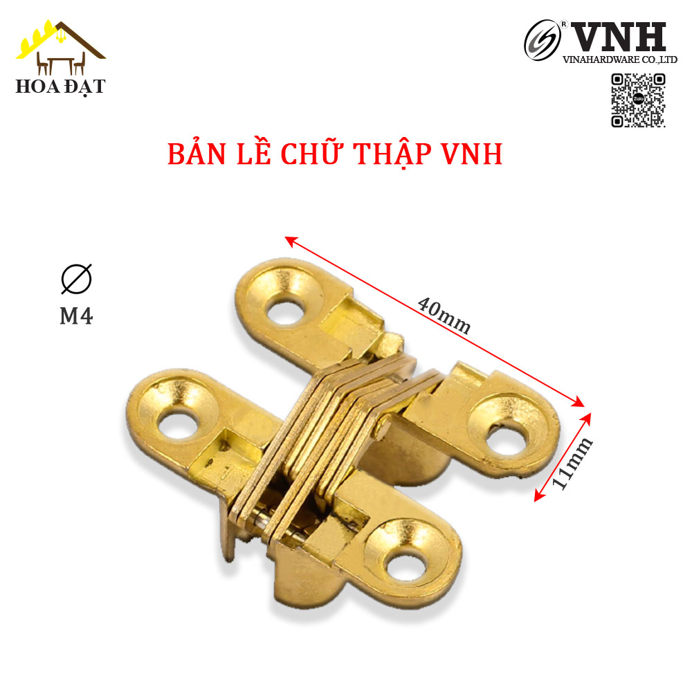 Bản lề chữ thập,kích thước 13x40mm - H1340Z1