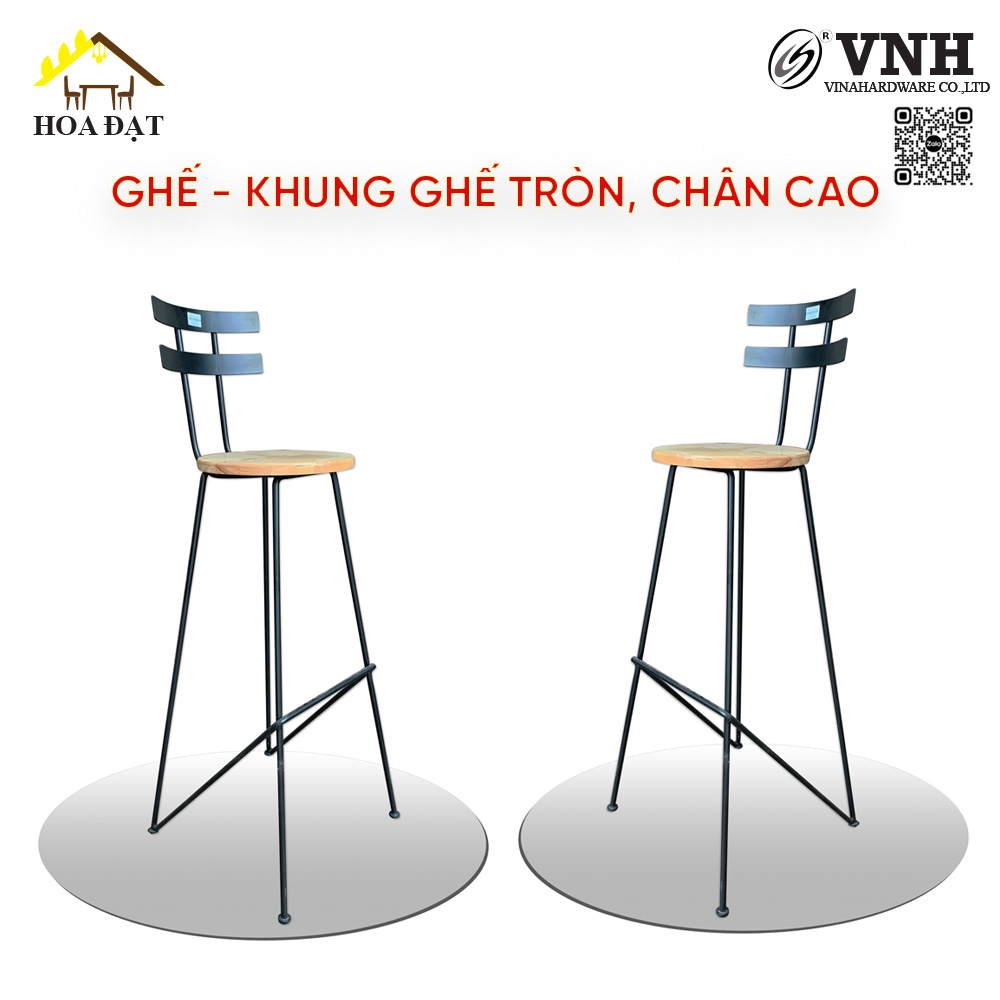 Khung ghế tròn, chân cao, kích thước 850mm, VNH00850-VNH00850