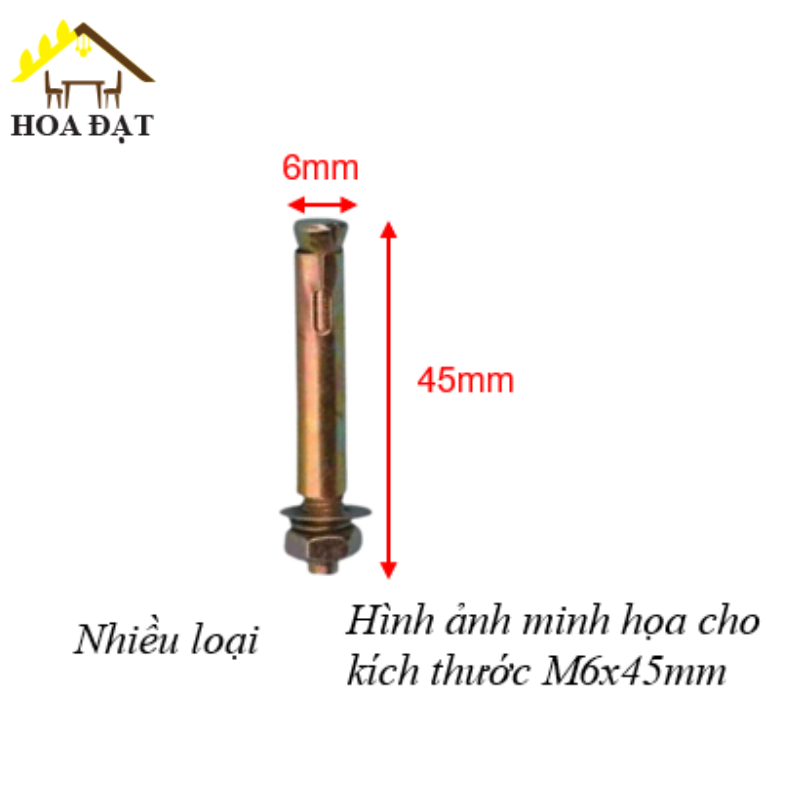 Bulong nở M6, M8, M10, M12, bảy màu-PB10100Z