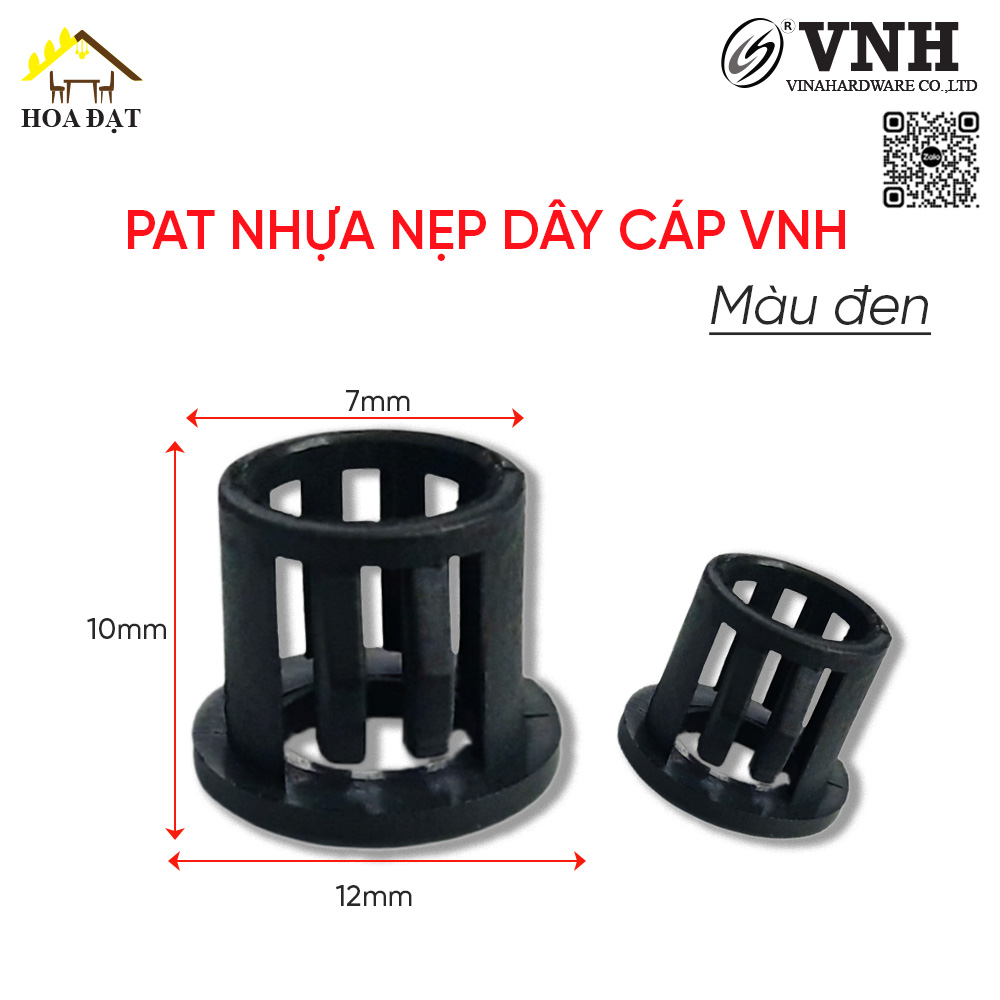 Pat ( bas) nhựa nẹp dây cáp màu đen-NC1017B