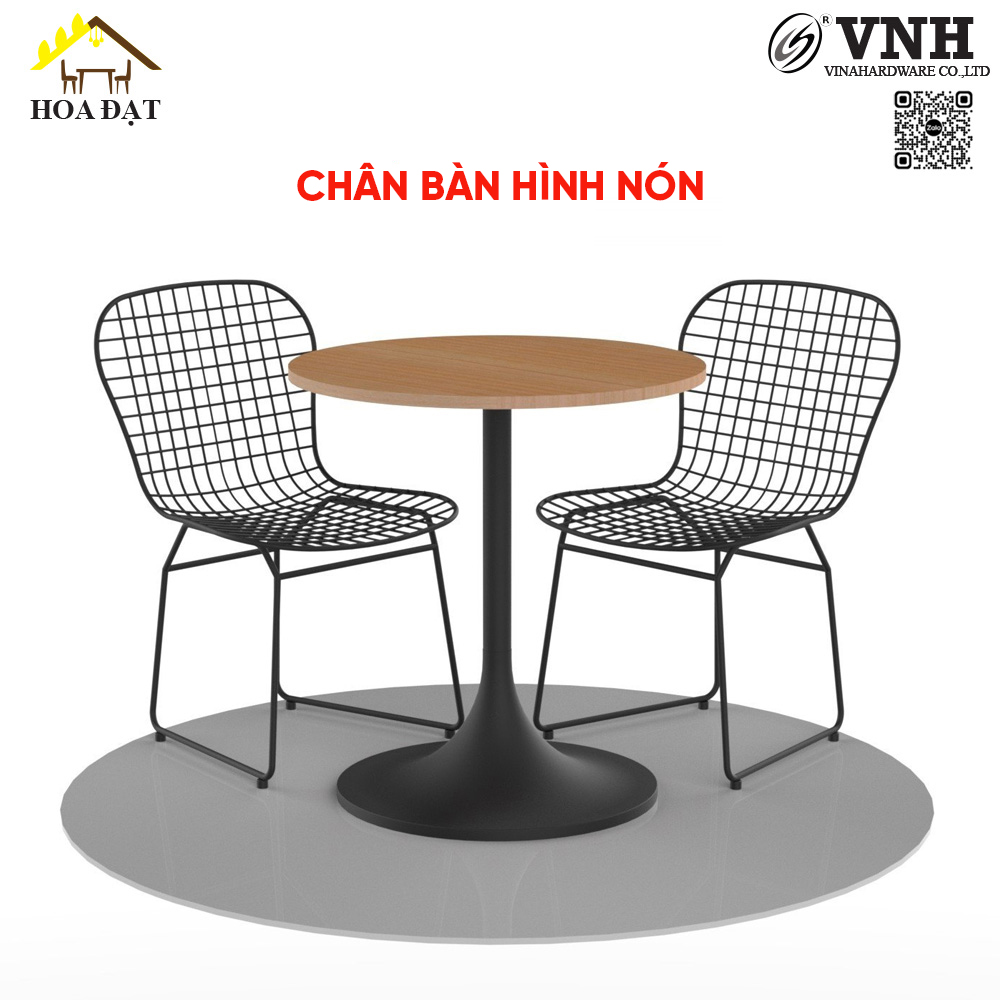 Khung bàn sắt - Khung bàn hình nón màu đen - VNH730560