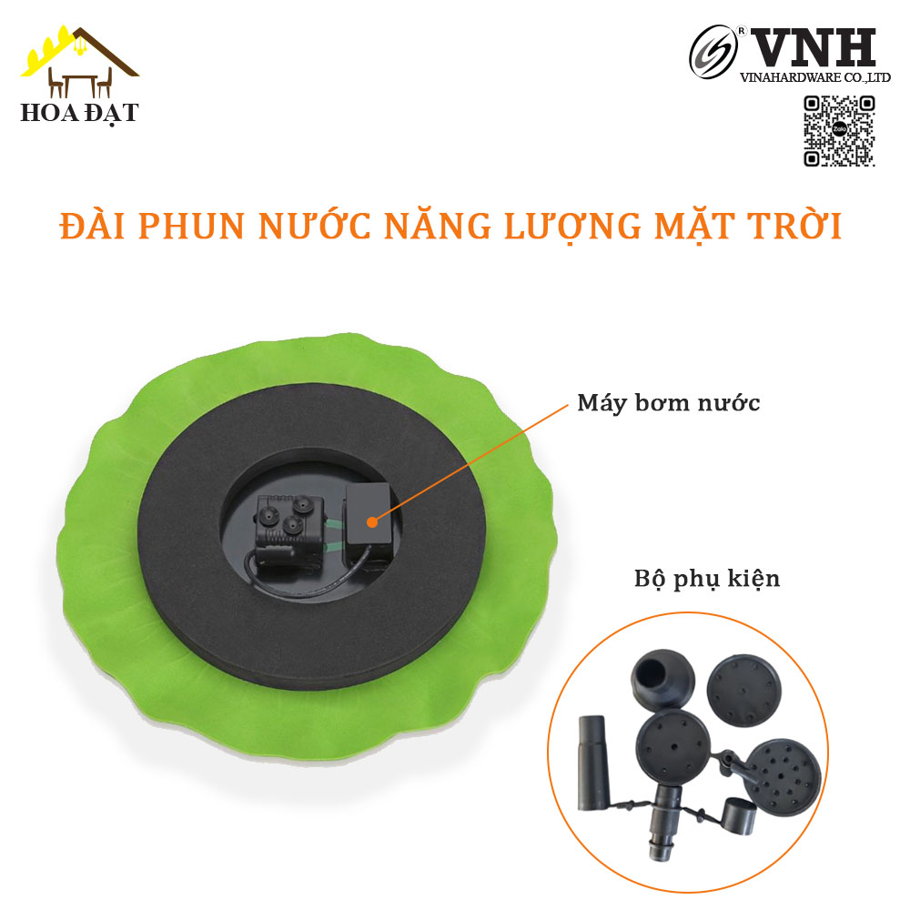 Đài phun nước hoa sen năng lượng mặt trời PF0016