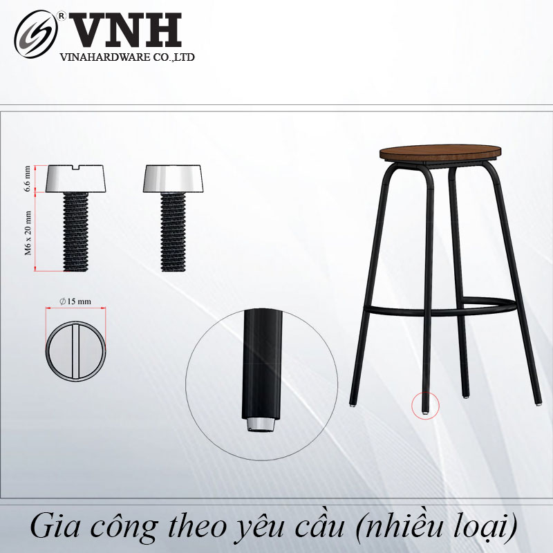 Chân tăng chỉnh 1 vạch - TA620W