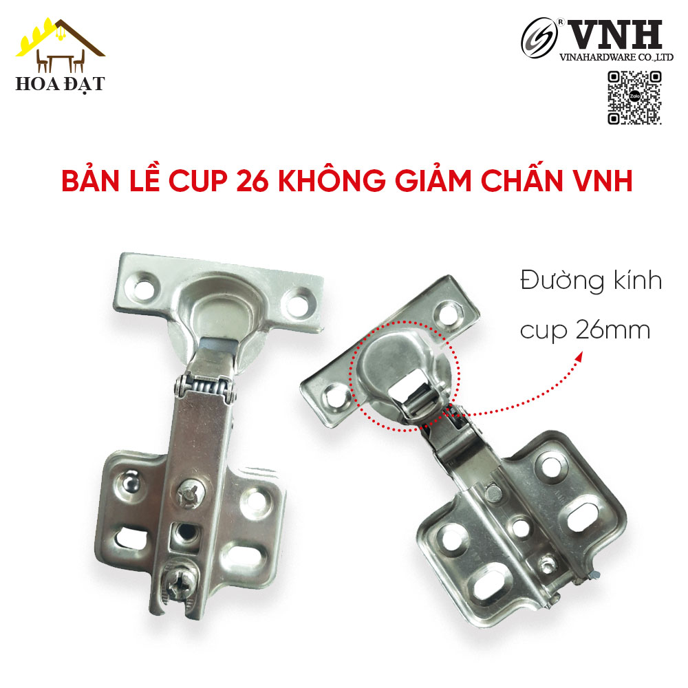 Bản lề cup 26 không giảm chấn, đế cố định