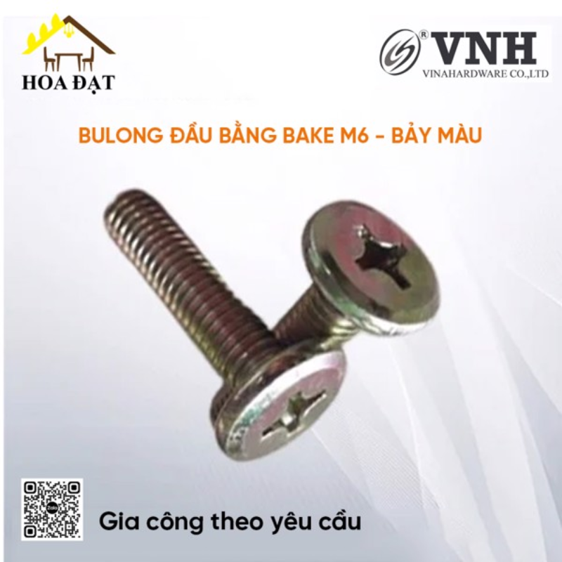 Bulong đầu bằng bake M6, bảy màu-PCS625Z23