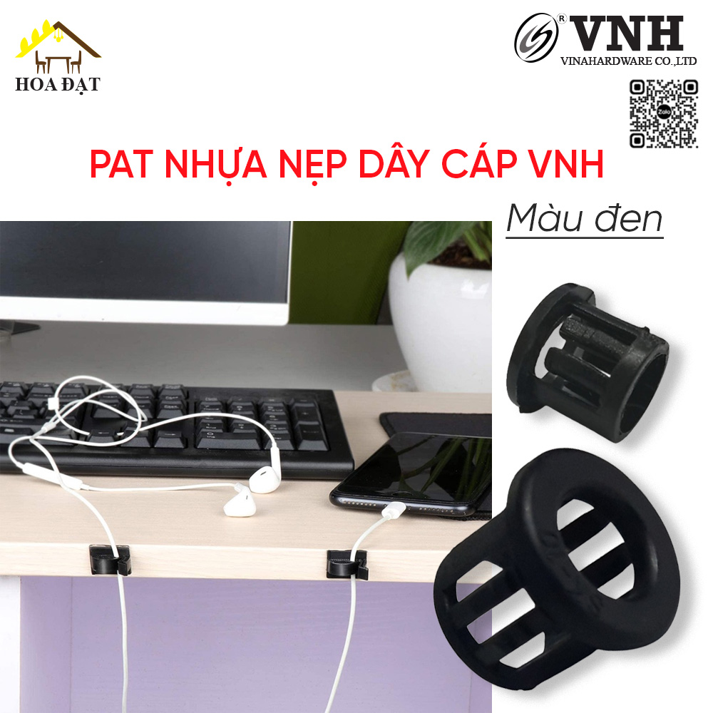 Pat ( bas) nhựa nẹp dây cáp màu đen-NC1017B