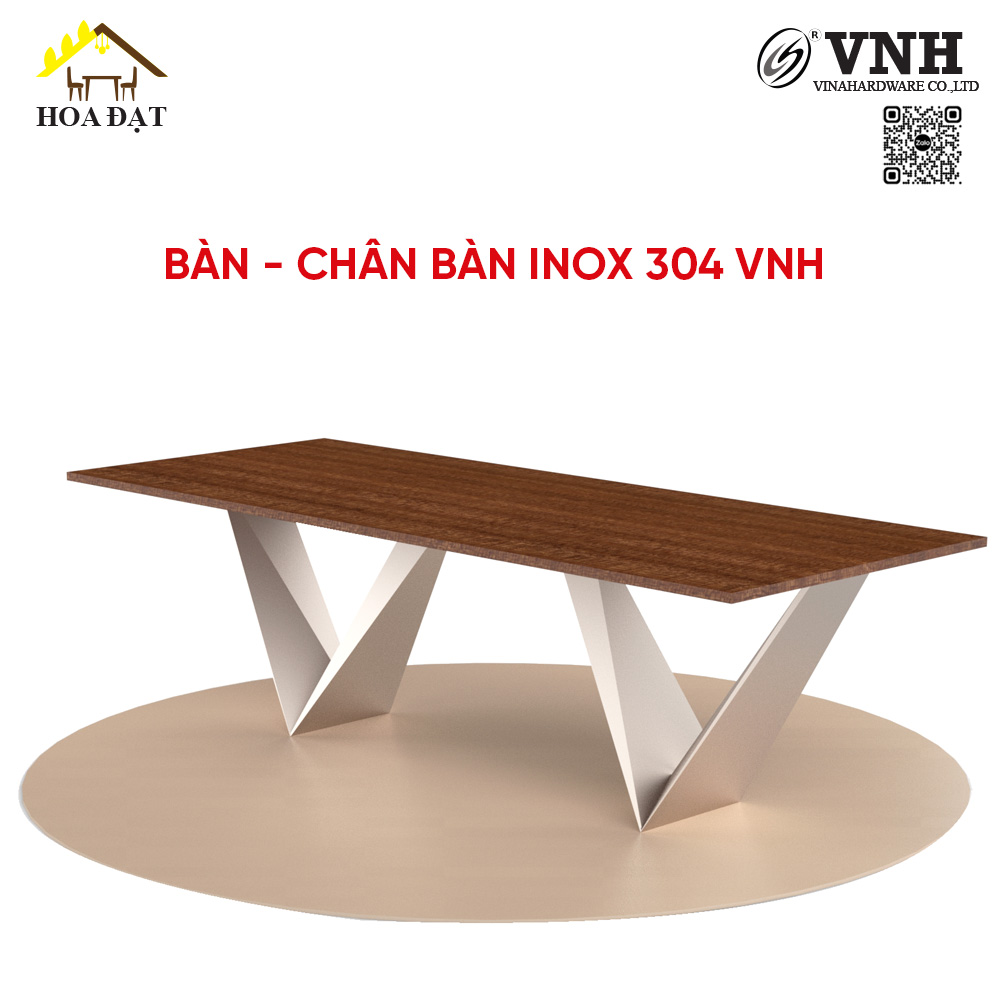 Chân bàn inox (304) dày 1.0 ly (1080x310x730) - VNH1080I304