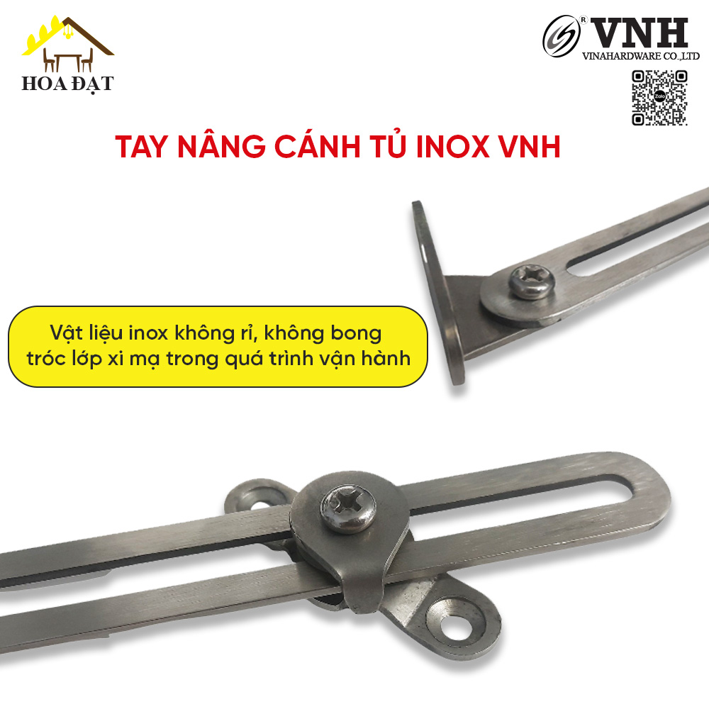 Tay nâng cánh tủ inox, 2x300mm, VNH LD9389-LD9389