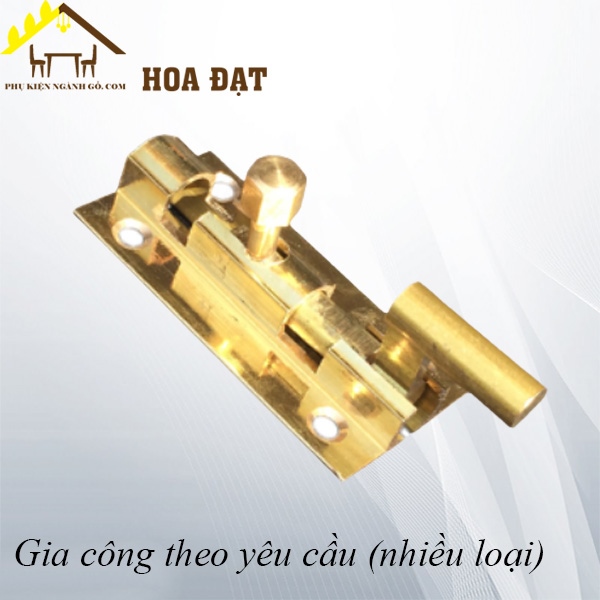 Chốt cửa móc ngoéo đồng thau cao cấp-DC2130F