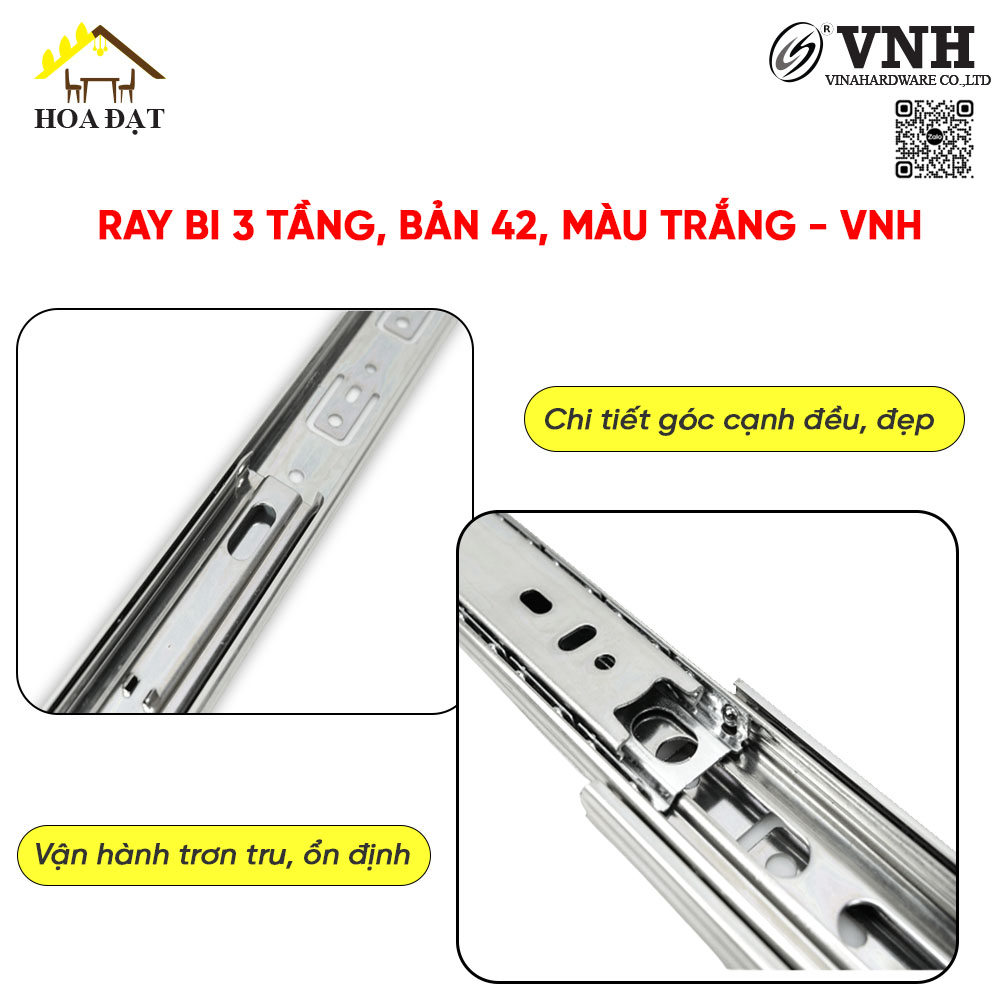 Ray bi 3 tầng, bản 42, màu trắng - ZI-BBS0342300ZI