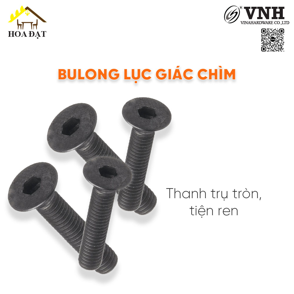 Bulong lục giác chìm M8, màu giả cổ - CS845C23