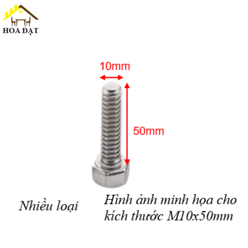 Bulong lục giác ngoài M10, màu trắng-BHO10200Z