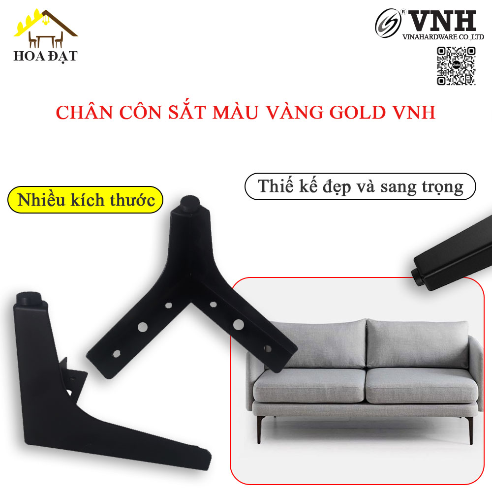 Chân ghế sofa màu đen - TA835B100