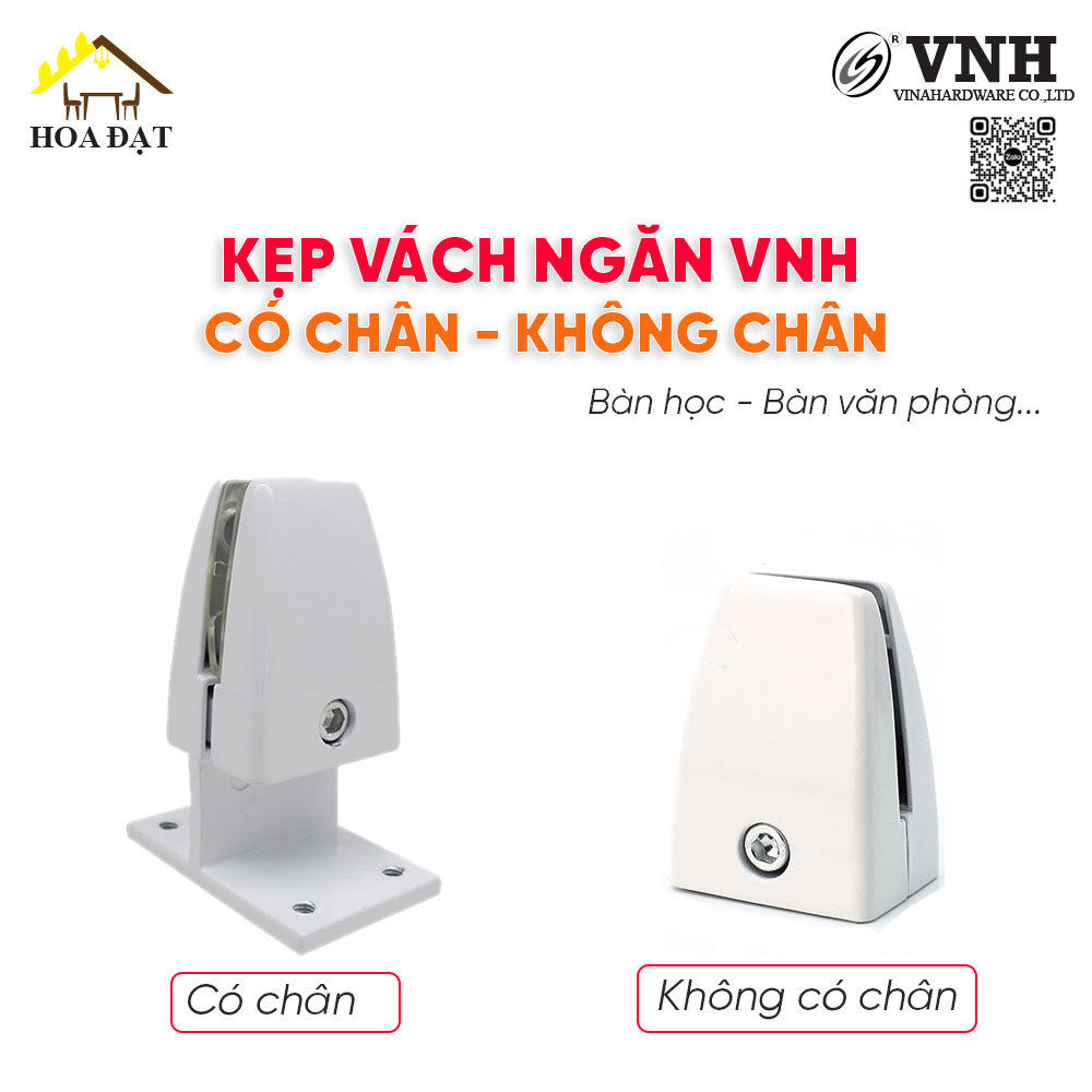 Kẹp vách ngăn bàn - Pat ( bas ) kẹp kính chân giữa - H100T