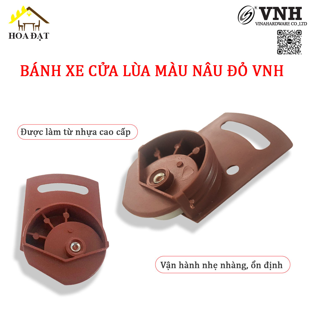 Bánh xe cửa lùa màu nâu đỏ VNH CT2652-CT2652