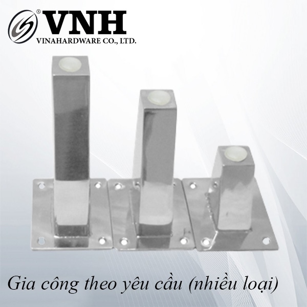 Chân ghế sofa vuông, inox 201 - VNH103D125