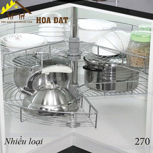 Mâm xoay inox nan tròn 715*575mm mạ crom VNH715575EU