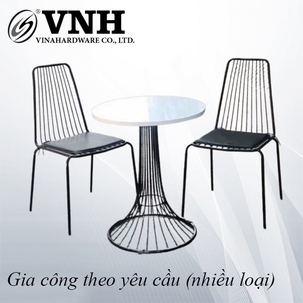 Khung ghế sắt sân vườn, màu đen - VNH02022