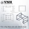 Khung chân bàn họp tháo lắp Vinahardware, dùng ngàm âm dương, sơn đen mờ - VNH1320845