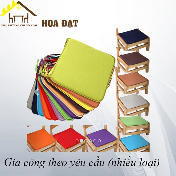 Mặt nệm vải, ghế dây buộc, màu đen - VNH1235B