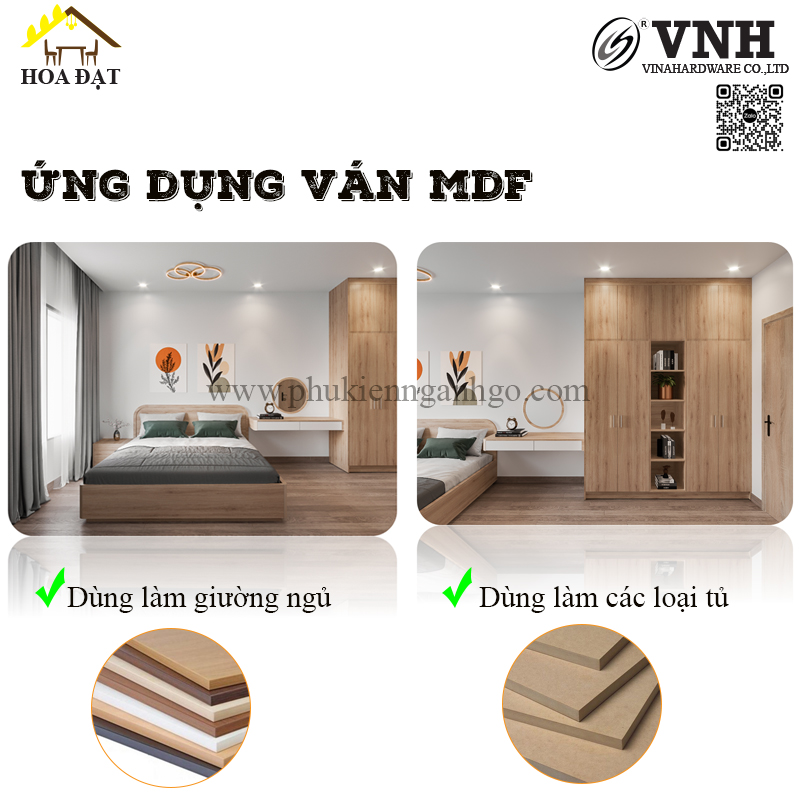 Ván MDF phủ melamin dán cạnh kích thước 600x1200x18mm