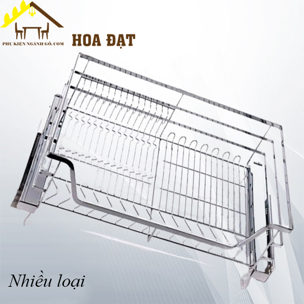 Giá xoong nồi bát đĩa đa năng Inox 304 cao cấp ray trượt âm tủ rộng 900mm VNR84R900