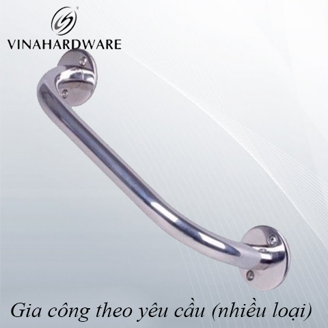 Tay nắm inox 304, kích thước 250mm, phi 19, không có nắp che đế -HD304