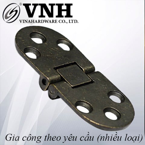 Bản lề lá bán nguyệt, màu giả cổ - H0012C - HDHI80