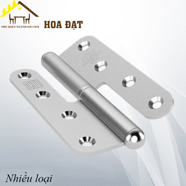 Bản lề cối 128.5mm, cánh 114mm, chất liệu inox Vina - H128114