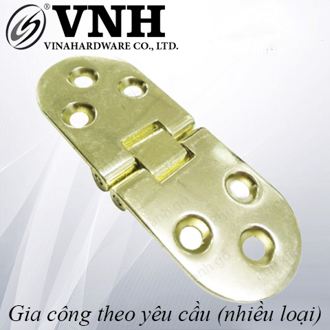 Bản lề bán nguyệt xi vàng đồng 40x80mm VNH H0012B-H0012B