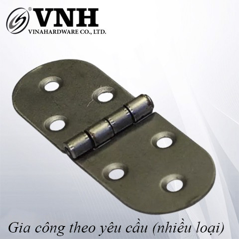 Bản lề lá bán nguyệt sắt, sơn đen, không lò xo 30x85mm - H0040B1-H0040B1