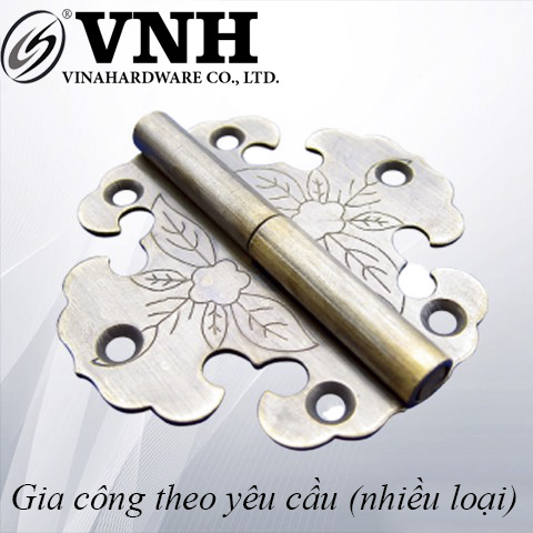 Bản lề lá đồng thau hoa văn cổ điển VNH H9032-H9032