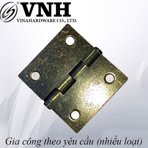 Bản lề lá, màu đồng thau đen giả cổ, 37x20mm