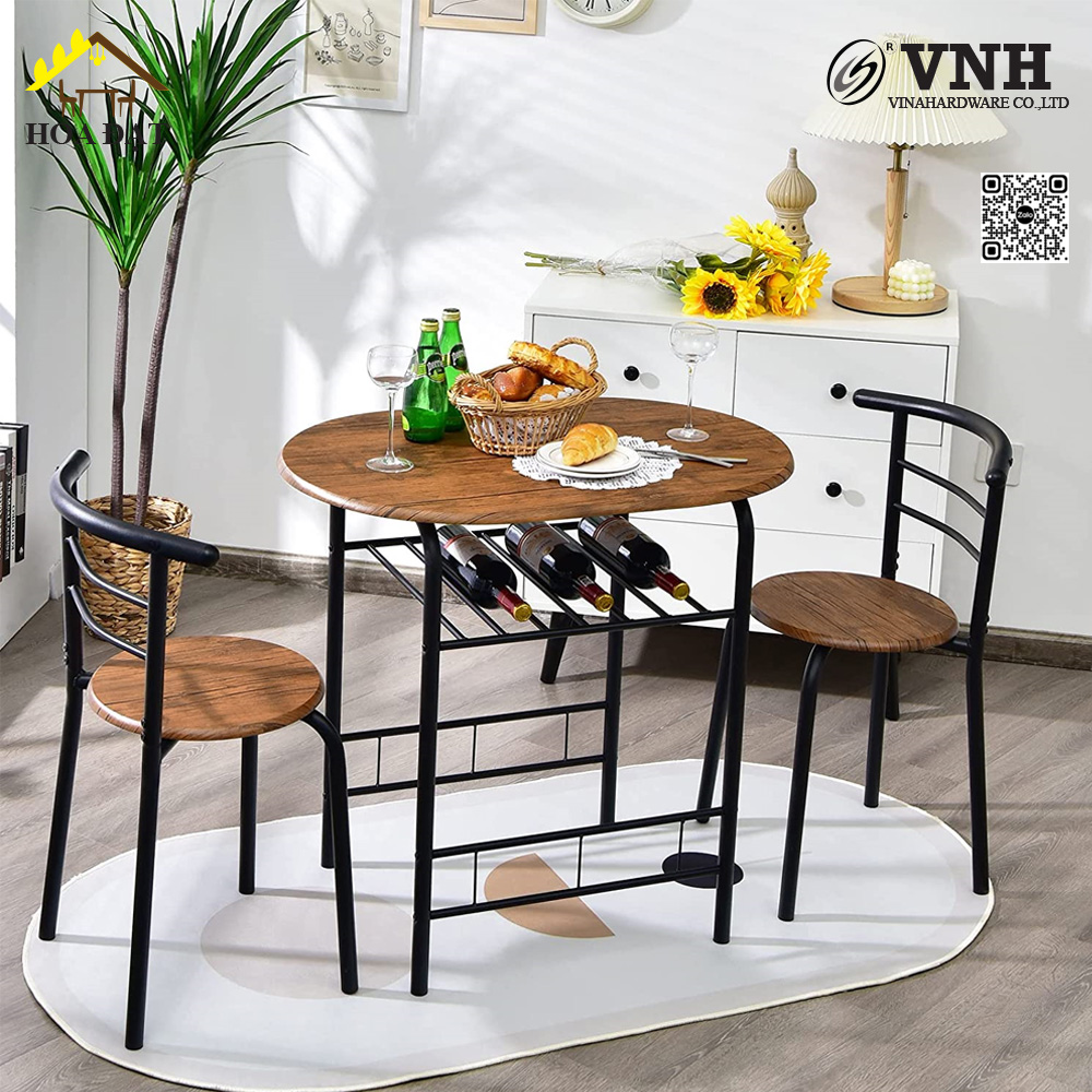 Khung ghế bàn ăn sơn đen tĩnh điện - VNH03011