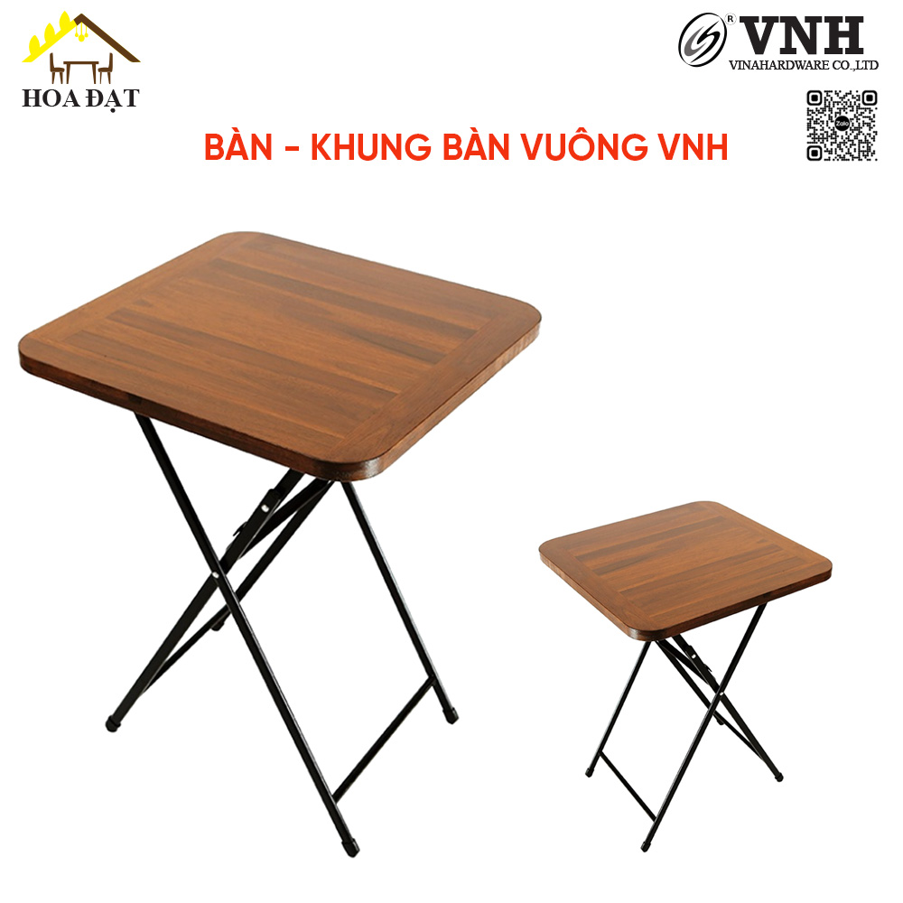 Khung bàn vuông cafe, sơn đen mờ - VNH550750