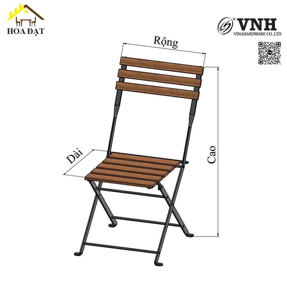 Ghế cà phê, sơn đen mờ - VNH420340