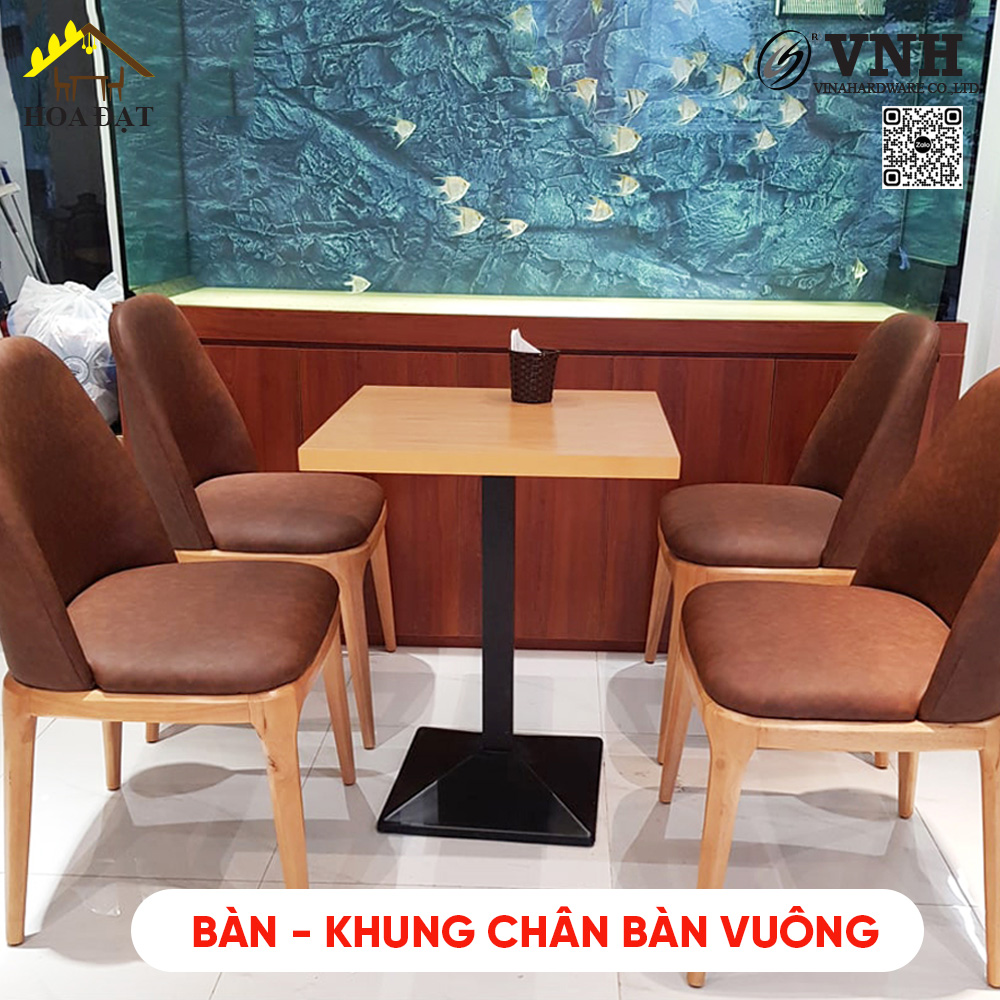 Khung chân bàn cà phê vuông, cao 770mm, đế 440x440mm, VNH00770-VNH00770