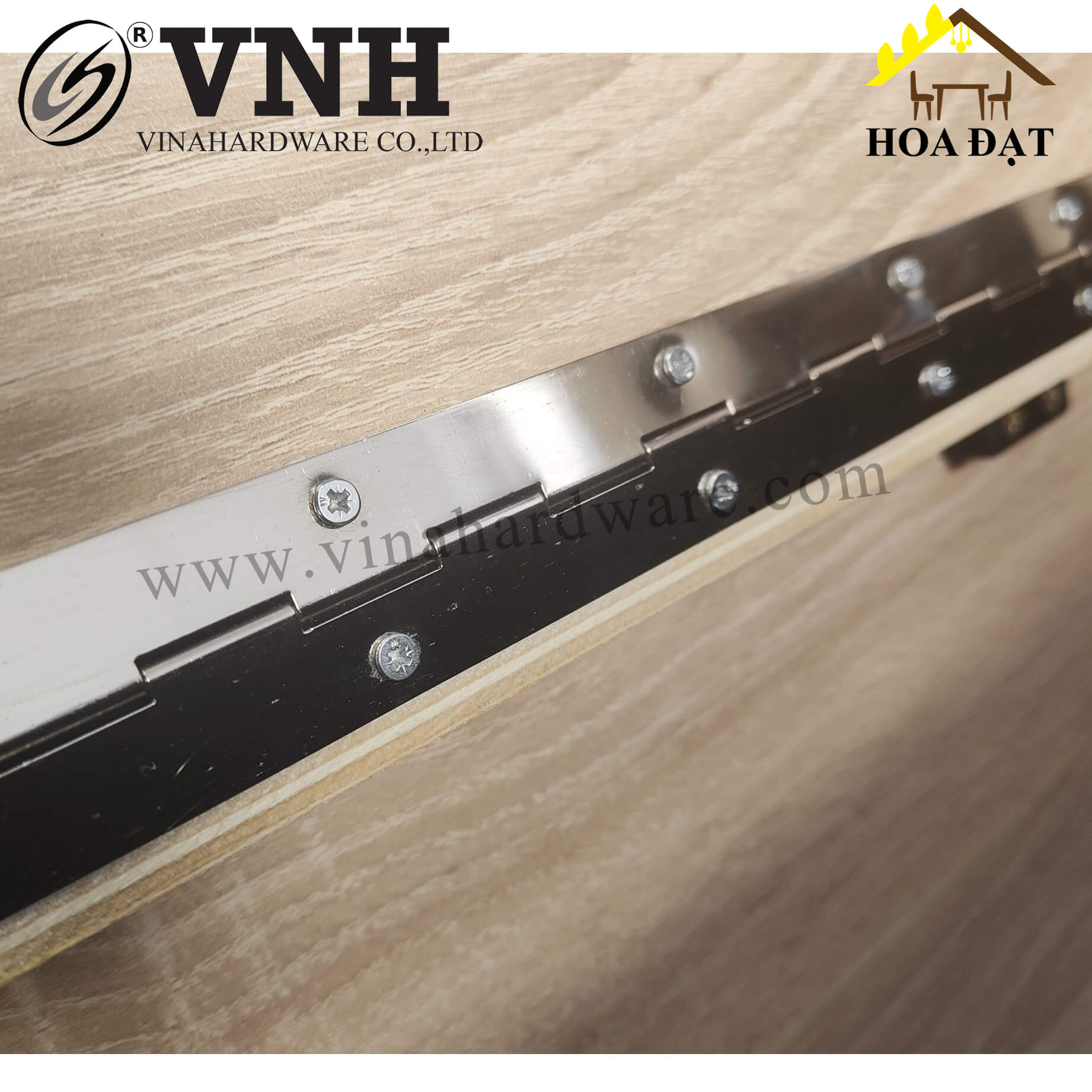 Bản lề lá piano bản 37mm, inox 201-VNH37250