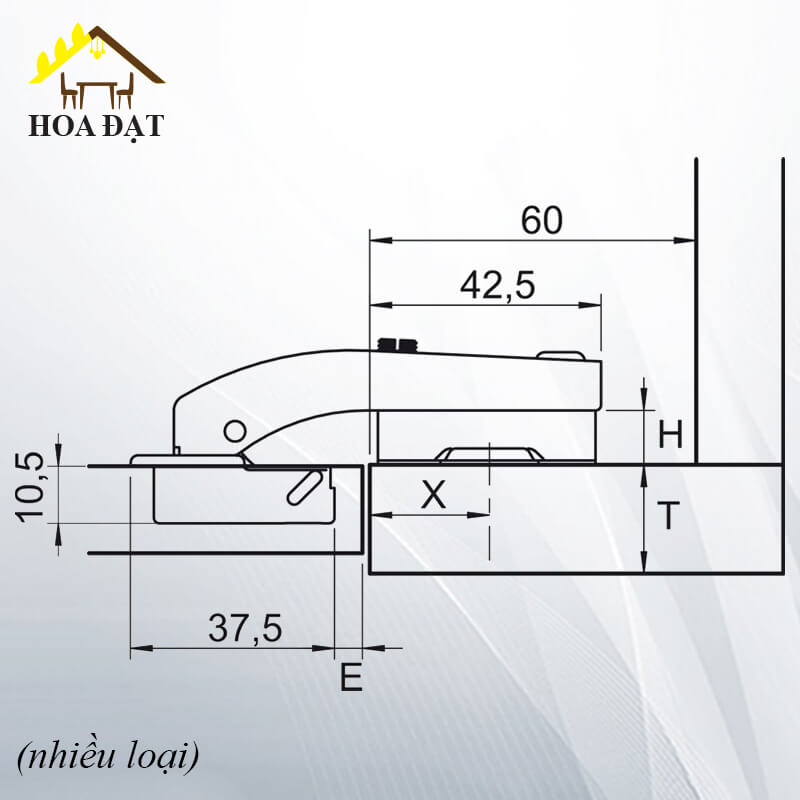 Bản lề bật 90 độ-H0090