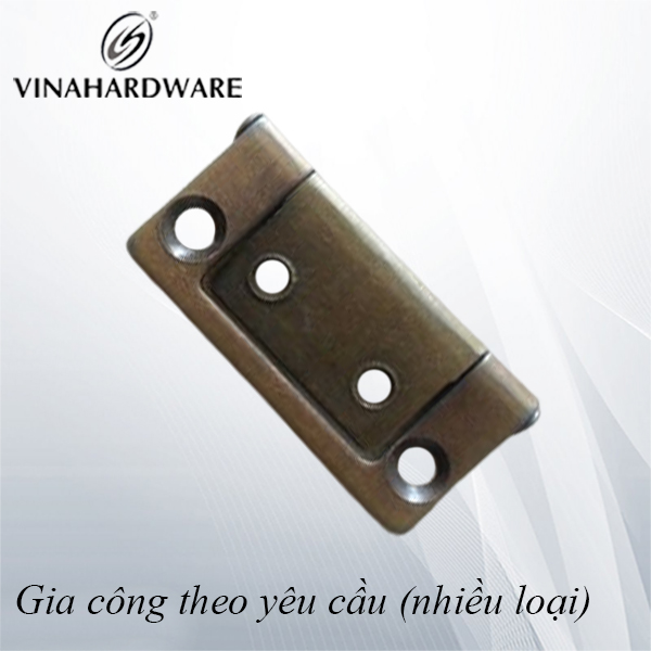 Bản lề lá 1 chiều, màu vàng giả cổ 55x25mm dày 1ly H0001GC