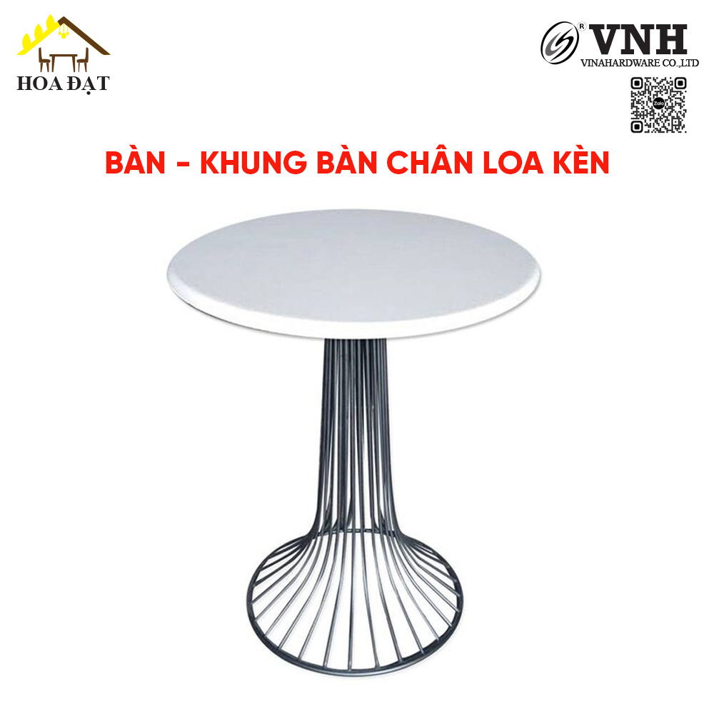 Khung bàn sân vườn, sắt sơn màu đen - VNH09047