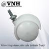 Bánh xe nhựa Vinahardware, loại tyren, có khóa, không khóa, màu trắng trong-CT50817CK