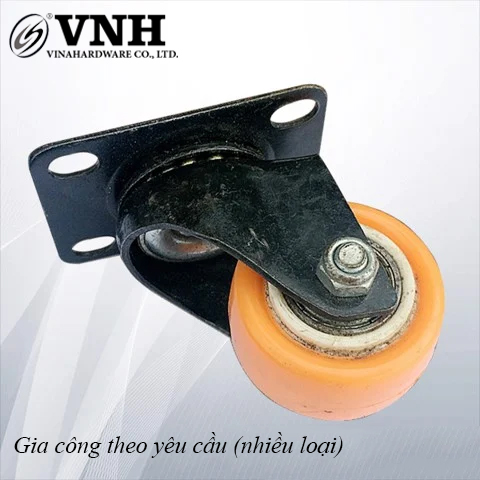 Bánh xe tủ CLC không khoá màu cam - CT121D40