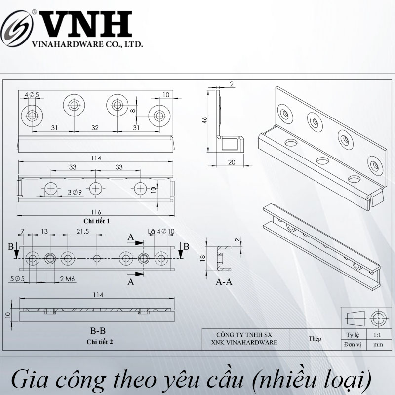 Pát sắt dành cho giường (nhiều cỡ) BB1011